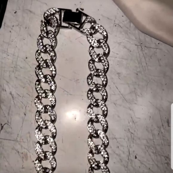 Iced Out 24" Cuban Link Cubic Zirconia Hip Hop Necklace New - Picture 4 of 11